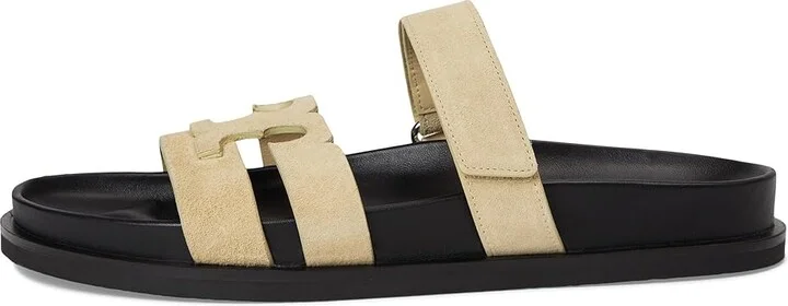 Tory Burch Ines Sport Slide Women's Sandals Praline/Perfect Black : 7 M, Suede - Image 6