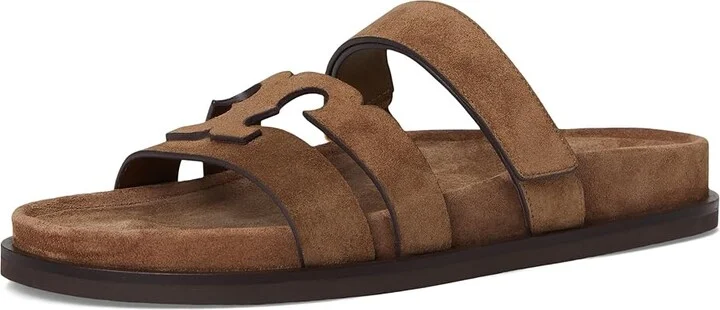 Tory Burch Ines Sport Slide Women's Sandals River Rock : 5 M, Suede - Image 5
