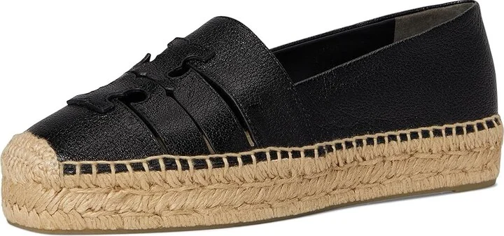 Tory Burch Ines Strap Platform Espadrille Women's Flat Shoes Perfect Black : 5 M, Leather - Image 5