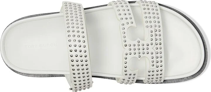 Tory Burch Ines Stud Sport Slide Women's Sandals Cloud/Silver : 9.5 M, Leather - Image 2