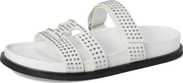 Tory Burch Ines Stud Sport Slide Women's Sandals Cloud/Silver : 9.5 M, Leather - Image 5