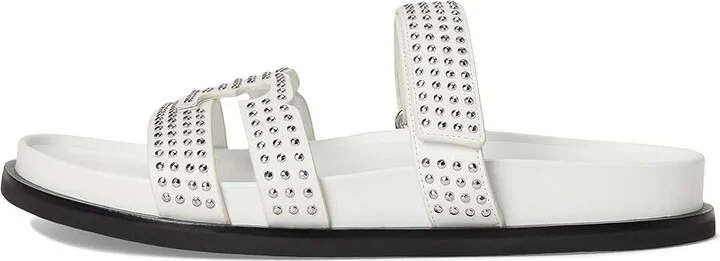 Tory Burch Ines Stud Sport Slide Women's Sandals Cloud/Silver : 9.5 M, Leather - Image 6