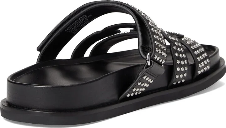 Tory Burch Ines Stud Sport Slide Women's Sandals Perfect Black/Silver : 5 M, Leather - Image 4