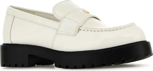 Tory Burch Ivory Leather Loafers - Image 2