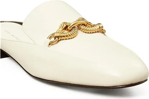 Tory Burch Jessa Backless Loafers Women's Flat Shoes Light Cream : 10.5 M, Leather - Image 3