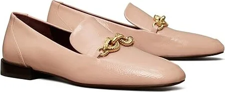 Tory Burch Jessa Loafers Women's Flat Shoes Pink Brick : 5.5 M, Leather