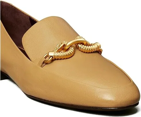 Tory Burch Jessa Loafers Women's Slip on Shoes Ginger Shortbread/Gold : 10 M, Leather - Image 3