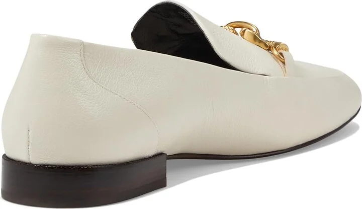 Tory Burch Jessa Loafers Women's Slip on Shoes Light Cream/Gold : 10.5 M, Leather - Image 4