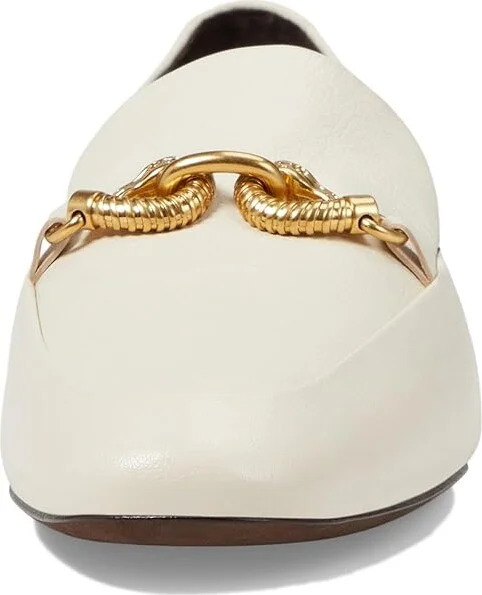 Tory Burch Jessa Loafers Women's Slip on Shoes Light Cream/Gold : 10.5 M, Leather - Image 5