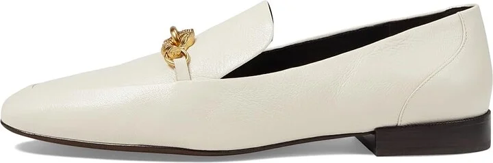 Tory Burch Jessa Loafers Women's Slip on Shoes Light Cream/Gold : 10.5 M, Leather - Image 6