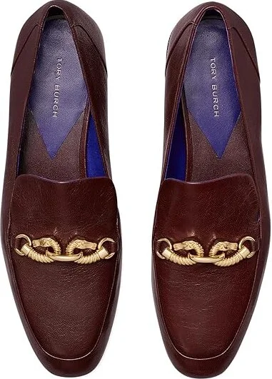 Tory Burch Jessa Loafers Women's Slip on Shoes Plum : 5 M, Leather - Image 2
