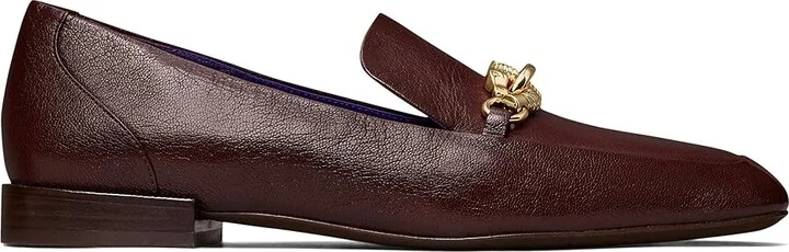 Tory Burch Jessa Loafers Women's Slip on Shoes Plum : 5 M, Leather - Image 3