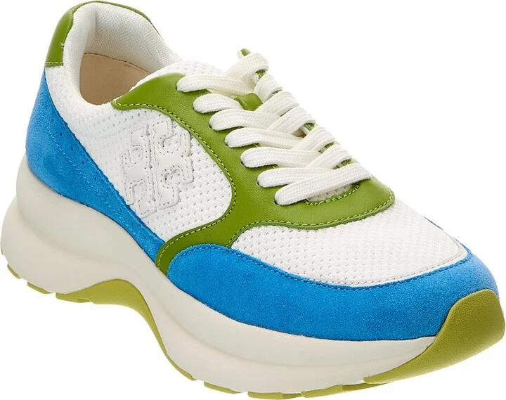Tory Burch Kick Mesh & Leather Sneaker