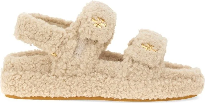 Tory Burch Kira Faux Fur Sport Sandals