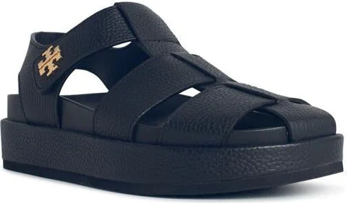 Tory Burch 'Kira Fisherman Sport' Black Leather Sandals - Image 2