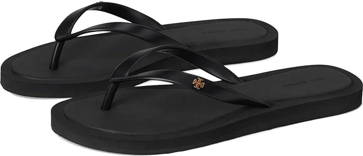 Tory Burch Kira Padded Flip-Flops Women's Sandals Perfect Black/Gold : 6 M