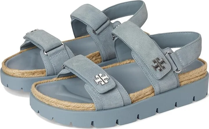 Tory Burch Kira Rope Sport Sandal Women's Shoes Aria Blue : 10 M, Leather