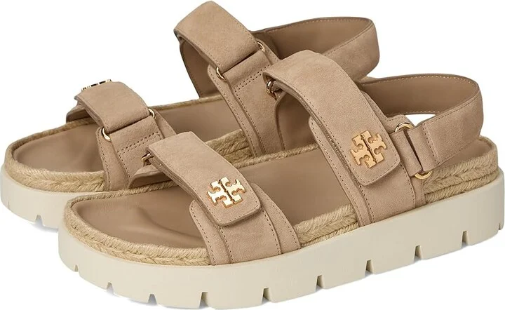 Tory Burch Kira Rope Sport Sandal Women's Shoes Ceramic Taupe : 10 M, Leather