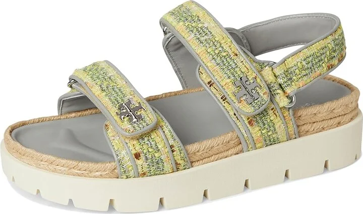 Tory Burch Kira Rope Sport Sandal Women's Shoes Yellow Multi/Loutre Gray : 12 M, Leather - Image 5