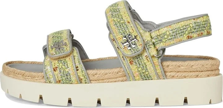 Tory Burch Kira Rope Sport Sandal Women's Shoes Yellow Multi/Loutre Gray : 12 M, Leather - Image 6