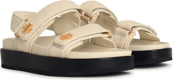 Tory Burch 'Kira Sport' Ivory Leather Sandals - Image 2
