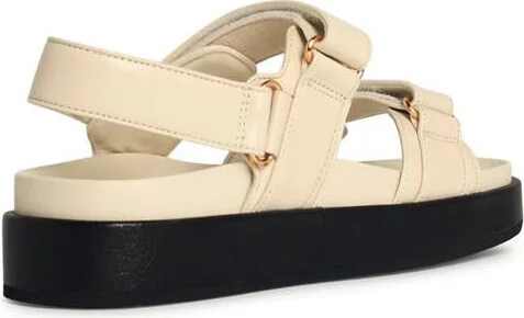 Tory Burch 'Kira Sport' Ivory Leather Sandals - Image 3