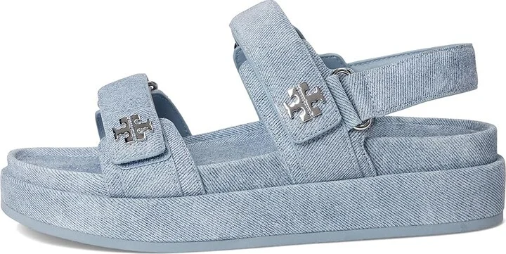 Tory Burch Kira Sport Sandal Women's Shoes Blue Cloud : 5 M, Leather - Image 6