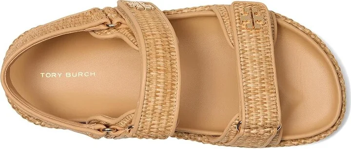 Tory Burch Kira Sport Sandal Women's Shoes Natural Raffia : 10 M, Leather - Image 2