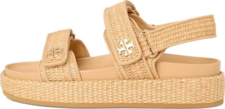 Tory Burch Kira Sport Sandal Women's Shoes Natural Raffia : 10 M, Leather - Image 6