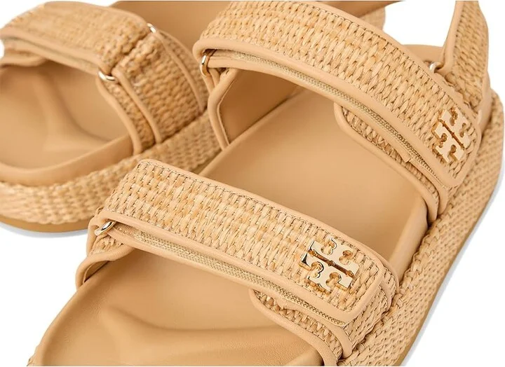 Tory Burch Kira Sport Sandal Women's Shoes Natural Raffia : 10 M, Leather - Image 7