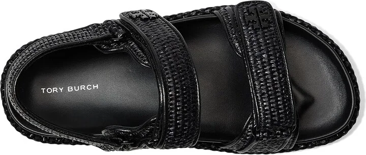 Tory Burch Kira Sport Sandals Women's Wedge Shoes Black : 8.5 M, Leather - Image 2