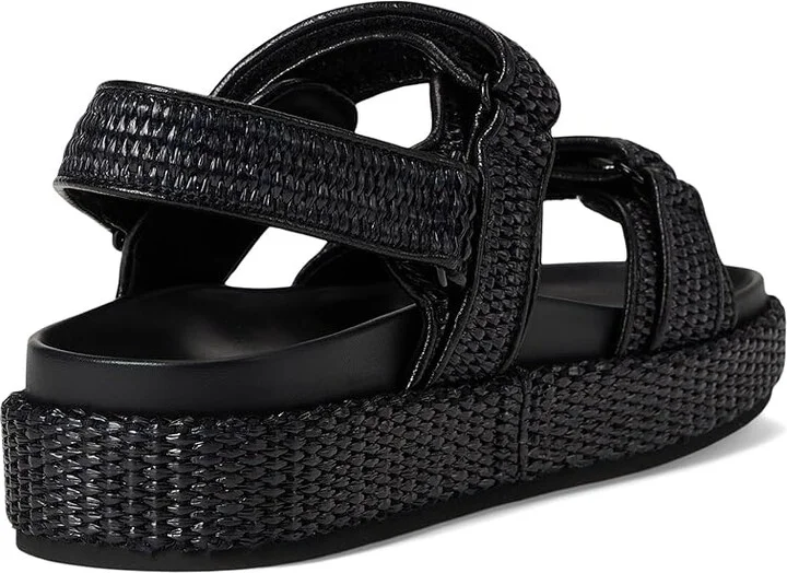 Tory Burch Kira Sport Sandals Women's Wedge Shoes Black : 8.5 M, Leather - Image 4