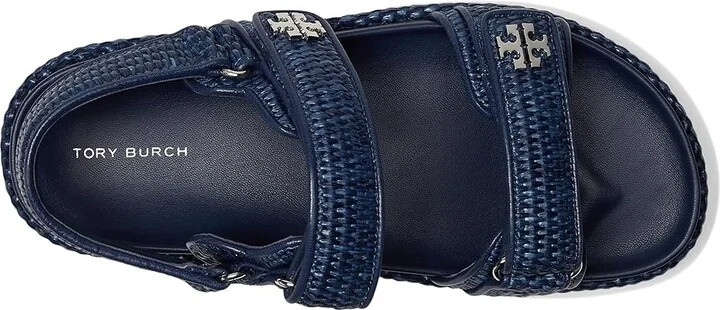 Tory Burch Kira Sport Sandals Women's Wedge Shoes Navy : 7.5 M, Leather - Image 2