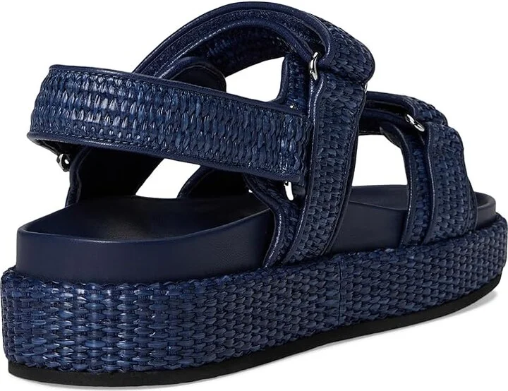 Tory Burch Kira Sport Sandals Women's Wedge Shoes Navy : 7.5 M, Leather - Image 4