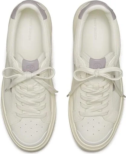 Tory Burch Ladybug Sneaker Women's Shoes Purity/Bianco/Spring Laven : 9.5 M, Leather - Image 2