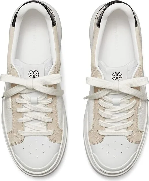 Tory Burch Ladybug Sneaker Women's Shoes Titanium White/Black : 10 M, Leather - Image 2