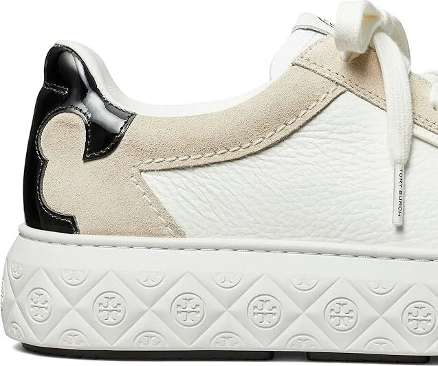 Tory Burch Ladybug Sneaker Women's Shoes Titanium White/Black : 10 M, Leather - Image 3
