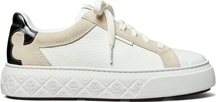 Tory Burch Ladybug Sneaker Women's Shoes Titanium White/Black : 10 M, Leather - Image 4