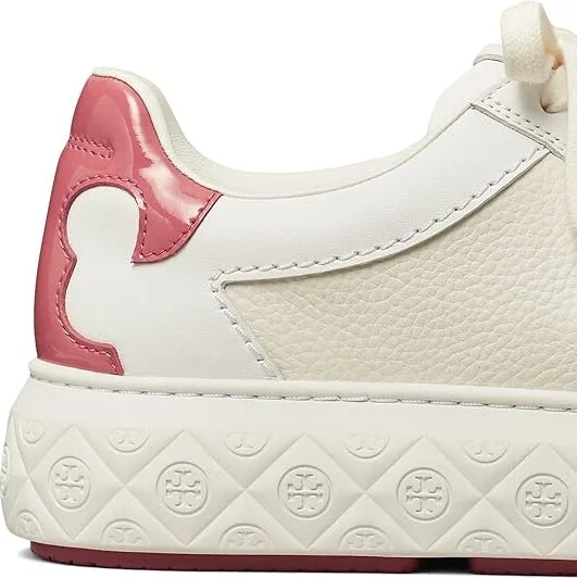 Tory Burch Ladybug Sneaker Women's Shoes Titanium White/Washed Berry : 10 M, Leather - Image 3