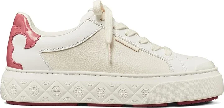 Tory Burch Ladybug Sneaker Women's Shoes Titanium White/Washed Berry : 10 M, Leather - Image 4