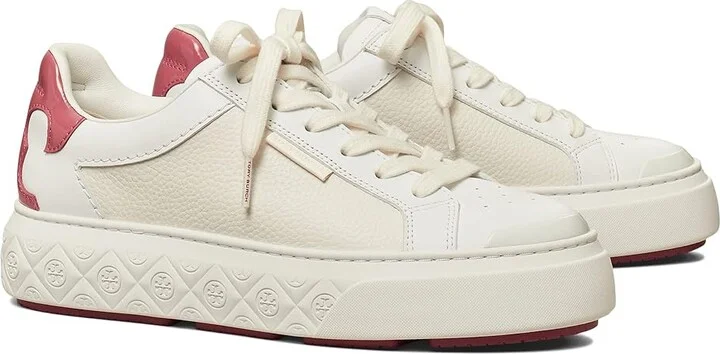 Tory Burch Ladybug Sneaker Women's Shoes Titanium White/Washed Berry : 10 M, Leather
