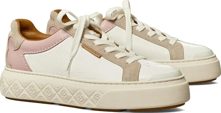 Tory Burch Ladybug Sneaker Women's Shoes White/Rosa/Calcare : 11 M, Leather