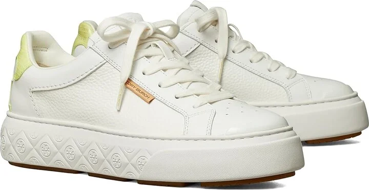 Tory Burch Ladybug Sneakers Women's Shoes Purity/Lime Green : 11 M, Leather