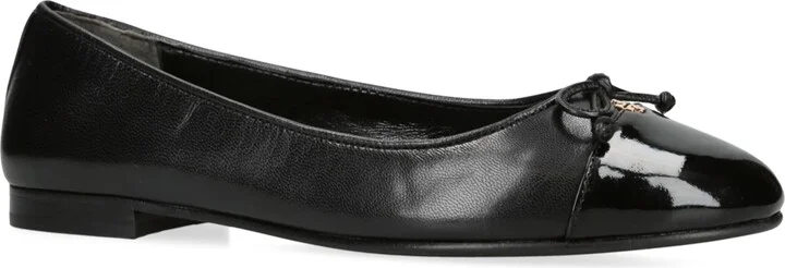 Tory Burch Leather Bow Ballet Flats - Image 3