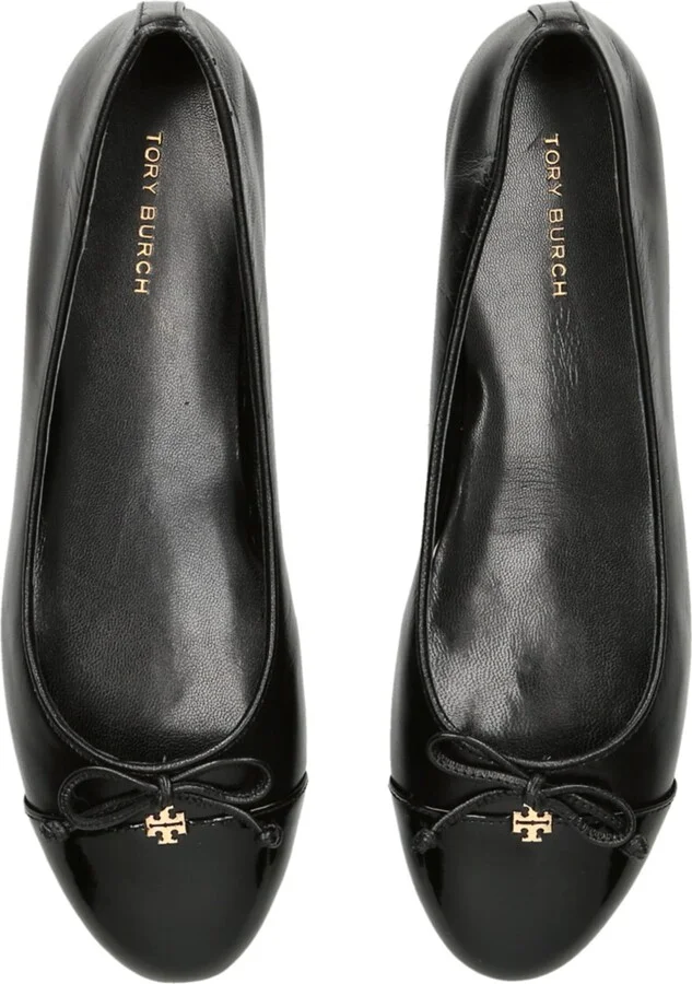 Tory Burch Leather Bow Ballet Flats - Image 4