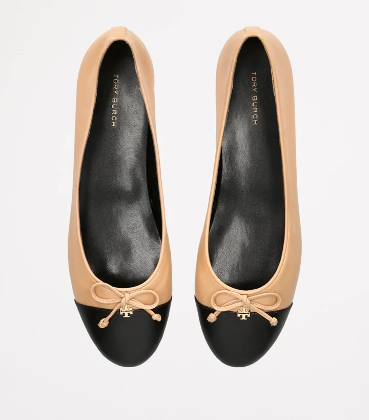 Tory Burch Leather Bow Ballet Flats - Image 5