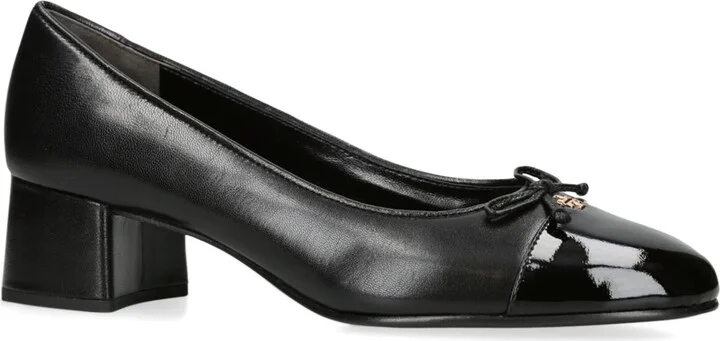 Tory Burch Leather Cap-Toe Pumps - Image 3