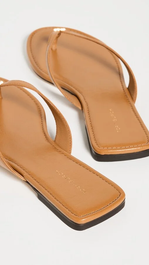 Tory Burch Leather Flip Flops - Image 2