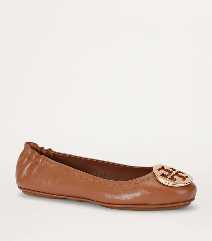 Tory Burch Leather Minnie Travel Ballet Flats - Image 3