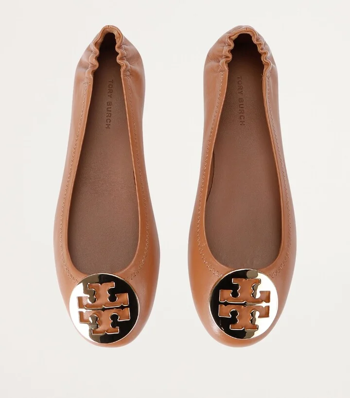 Tory Burch Leather Minnie Travel Ballet Flats - Image 4
